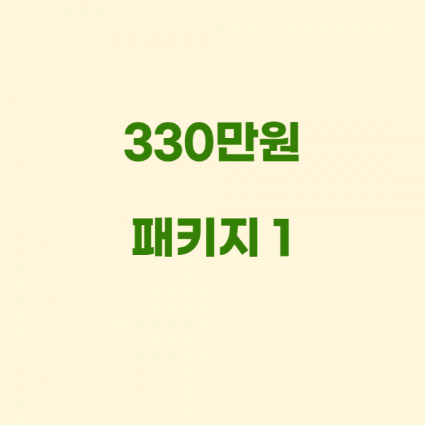 330만원 패키지1 -3,305,000원